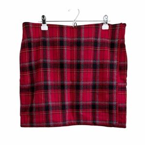 Eddie Bauer Women’s Red Plaid Mini Skirt Size 18
